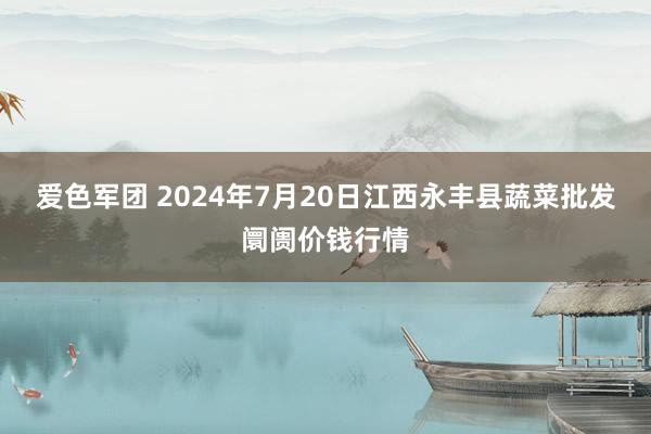 爱色军团 2024年7月20日江西永丰县蔬菜批发阛阓价钱行情