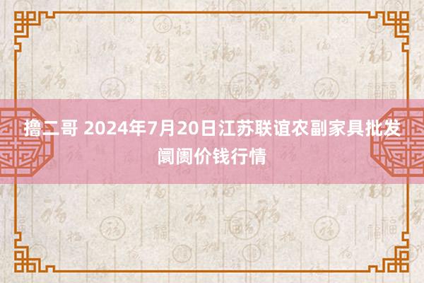 撸二哥 2024年7月20日江苏联谊农副家具批发阛阓价钱行情