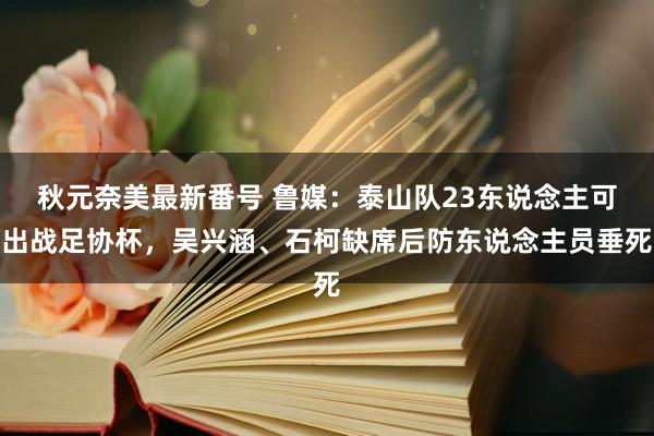 秋元奈美最新番号 鲁媒：泰山队23东说念主可出战足协杯，吴兴涵、石柯缺席后防东说念主员垂死