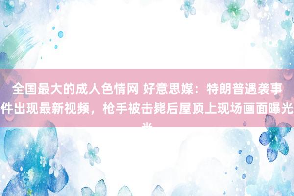 全国最大的成人色情网 好意思媒：特朗普遇袭事件出现最新视频，枪手被击毙后屋顶上现场画面曝光