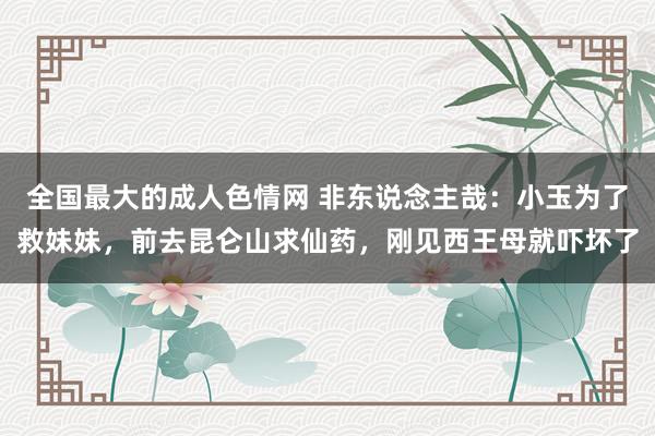 全国最大的成人色情网 非东说念主哉：小玉为了救妹妹，前去昆仑山求仙药，刚见西王母就吓坏了