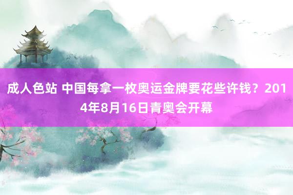 成人色站 中国每拿一枚奥运金牌要花些许钱？2014年8月16日青奥会开幕