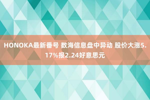 HONOKA最新番号 数海信息盘中异动 股价大涨5.17%报2.24好意思元