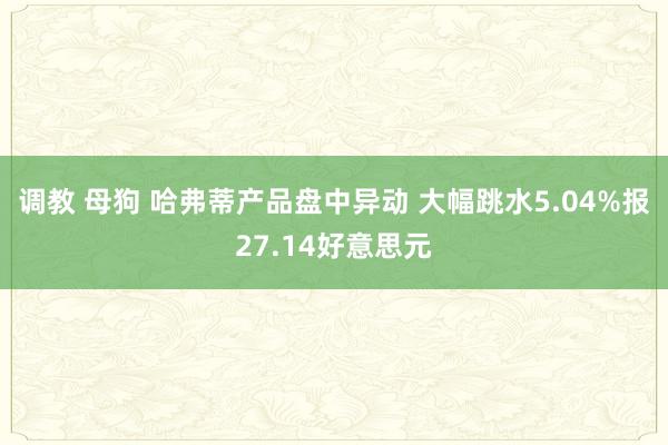 调教 母狗 哈弗蒂产品盘中异动 大幅跳水5.04%报27.14好意思元