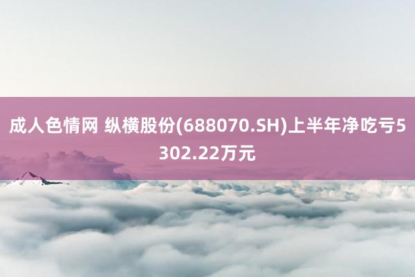 成人色情网 纵横股份(688070.SH)上半年净吃亏5302.22万元