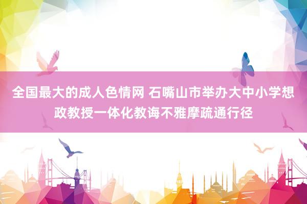 全国最大的成人色情网 石嘴山市举办大中小学想政教授一体化教诲不雅摩疏通行径