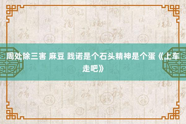 周处除三害 麻豆 践诺是个石头精神是个蛋《上车走吧》